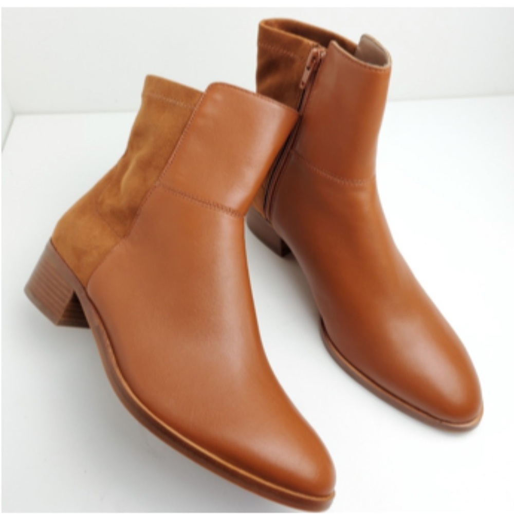 Anthropologie Leather & Suede Ankle Boots